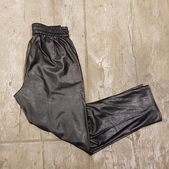 Aritzia Wilfred faux leather cropped pants - Picture 4 of 5